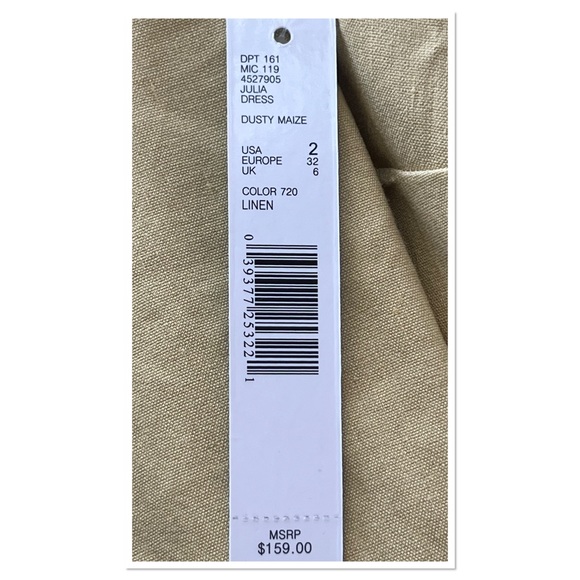 Antonio Melani Julia Dress Yellow Linen Blend Lagenlook Layered-Look Size 2 NWT - Picture 9 of 11